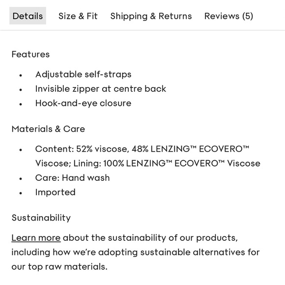 Aritzia Sunday Best Spencer Mini Dress - Picture 2 of 5